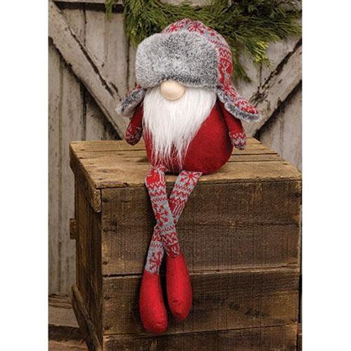 Large Nordic Snowflake Trapper Hat Dangle Leg Gnome - The Fox Decor