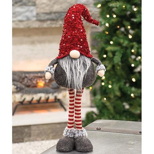 Standing Red Sequin Gnome - The Fox Decor