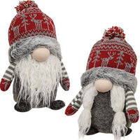 Thumbnail for Mr & Mrs Nordic Snowflake Gnome Sitter 2 Asstd