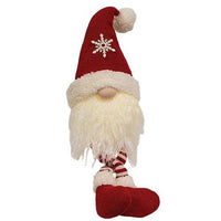 Candy Cane Striped Dangle Leg Gnome w LED Light - The Fox Decor