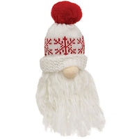 Thumbnail for Red & White Snowflake Beanie Gnome