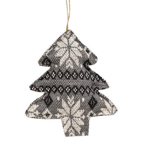 Gray & Black Nordic Sweater Ornament 3 Asstd - The Fox Decor