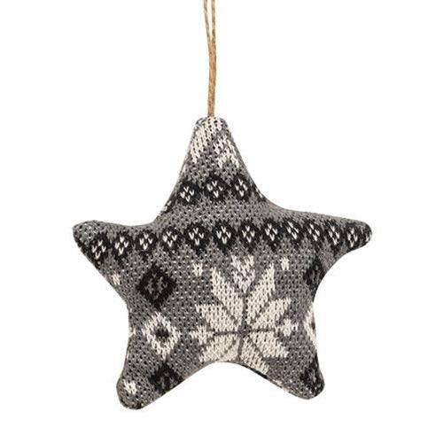 Gray & Black Nordic Sweater Ornament 3 Asstd - The Fox Decor