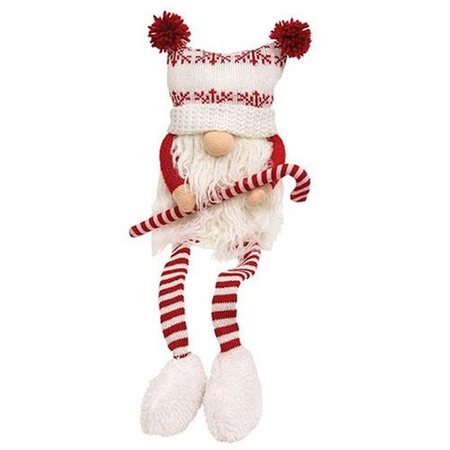 Candy Cane Dangle Leg Gnome - The Fox Decor