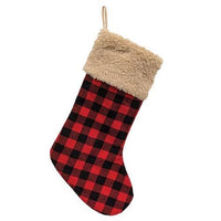 Thumbnail for Red & Black Buffalo Check Christmas Stocking - The Fox Decor