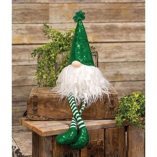St Patrick's Day Sequin Dangle Leg Gnome - The Fox Decor
