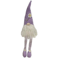 Purple Daisy Dangle Leg Gnome - The Fox Decor