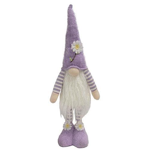 Purple Daisy Standing Gnome - The Fox Decor