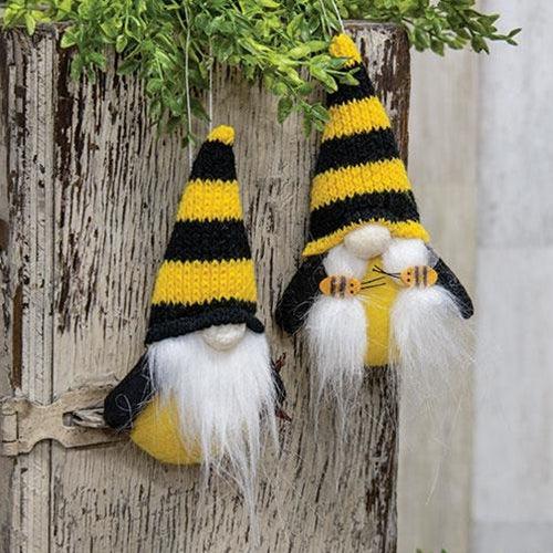 Mr & Mrs Gnome Bee Plush Ornament 2 Asstd - The Fox Decor