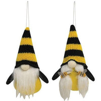 Mr & Mrs Gnome Bee Plush Ornament 2 Asstd - The Fox Decor