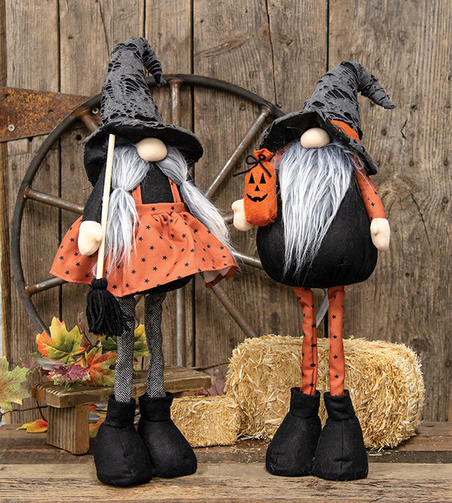2/Set, Mr. & Mrs. Halloween Star Standing Gnome