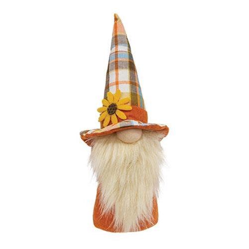 Harvest Plaid Sunflower Gnome Sitter - The Fox Decor