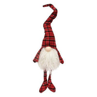Christmas Plaid Pajamas Dangle Leg Gnome - The Fox Decor
