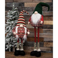 Mr or Mrs Nordic Christmas Sweater Extendable Gnome 2 Asstd - The Fox Decor