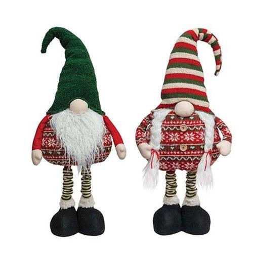 Mr or Mrs Nordic Christmas Sweater Extendable Gnome 2 Asstd - The Fox Decor