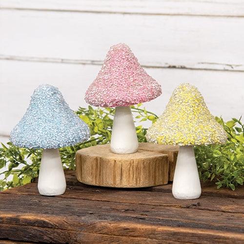 Spring Acrylic Mushroom Sitter 3 Asstd - The Fox Decor