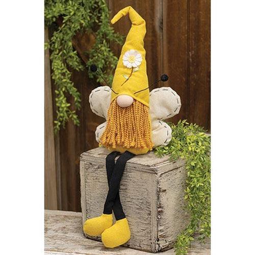 Honey Bee Curly Dangle Leg Gnome - The Fox Decor