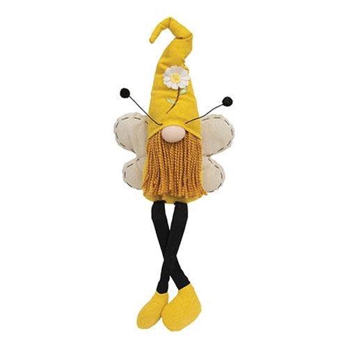 Honey Bee Curly Dangle Leg Gnome - The Fox Decor