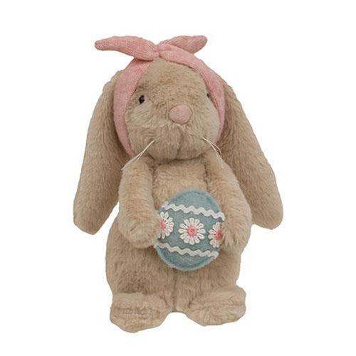 Fuzzy Easter Egg Bunny with Headband - The Fox Decor