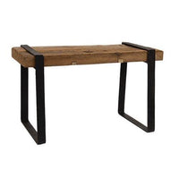 Thumbnail for Wooden Farmhouse Stool w Metal Legs - The Fox Decor