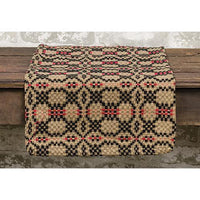Patriot's Knot Short Runner Black Red & Cream 14x32 - The Fox Decor