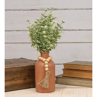 Apricot Glass Jar with Beads - The Fox Decor