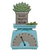 Blessed Beyond Measure Resin Plant on Scale - The Fox Decor