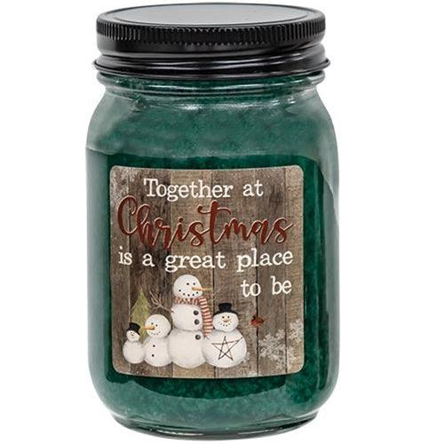 Together at Christmas Balsam Fir Pint Jar Candle - The Fox Decor