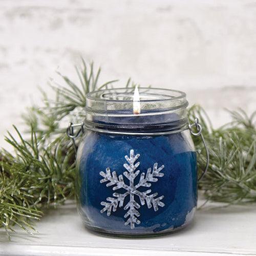 +Snowflake 6oz Jar Candle Twisted Peppermint - The Fox Decor