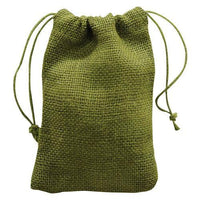 Thumbnail for Moss Green Burlap Drawstring Bag 4x6 - The Fox Decor