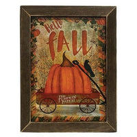 Thumbnail for Pumpkin Patch Fall Wagon Framed Print