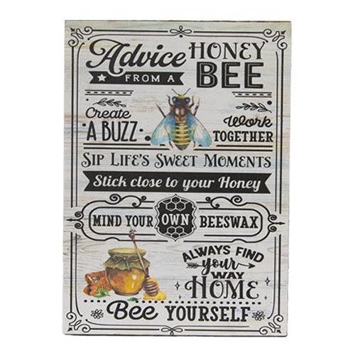 Advice From a Honey Bee Easel Sign - The Fox Decor