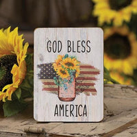 God Bless Americana Mini Easel Sign - The Fox Decor