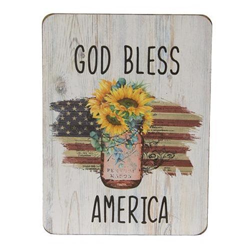 God Bless Americana Mini Easel Sign - The Fox Decor