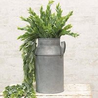 Natural Zinc Milk Can 105H - The Fox Decor