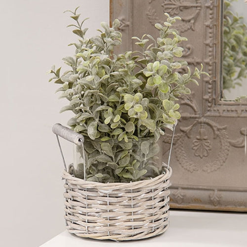 Medium Gray Willow Basket & Vase