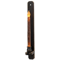 Black Wooden Wall Taper Sconce 18 - The Fox Decor