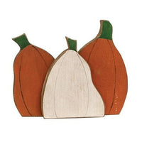 Thumbnail for Rustic Wood Standing Primitive Pumpkin Trio - The Fox Decor