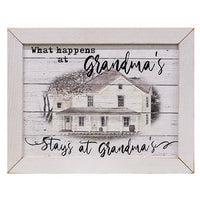 Thumbnail for What Happens at Grandma's Print 12x16 White Frame