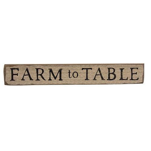 Farm to Table Distressed Barnwood Sign - The Fox Decor