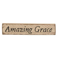 Thumbnail for Amazing Grace Distressed White Barnwood Sign - The Fox Decor