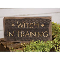 Thumbnail for Witch in Training Distressed Barnwood Sign