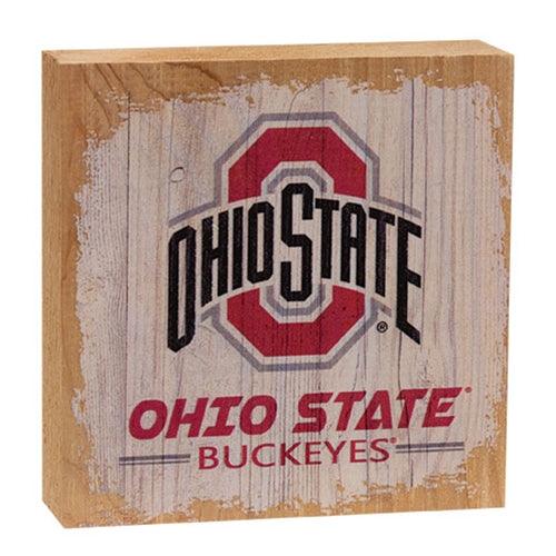 OSU Distressed Team Logo Block 6 Sq