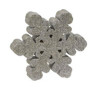 Resin Silver Sparkle Snowflake Sitter 3 Asstd - The Fox Decor
