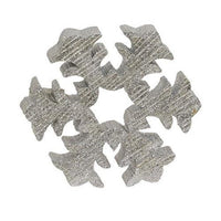 Resin Silver Sparkle Snowflake Sitter 3 Asstd - The Fox Decor
