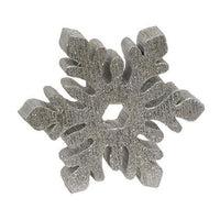Resin Silver Sparkle Snowflake Sitter 3 Asstd - The Fox Decor