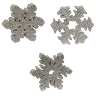 Resin Silver Sparkle Snowflake Sitter 3 Asstd - The Fox Decor