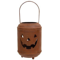 Rusty Metal Jack O Lantern Luminary - The Fox Decor