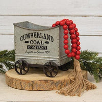Red Wooden Bead Garland - The Fox Decor