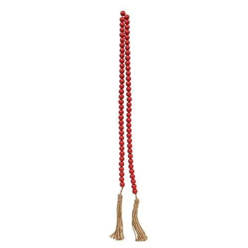 Red Wooden Bead Garland - The Fox Decor